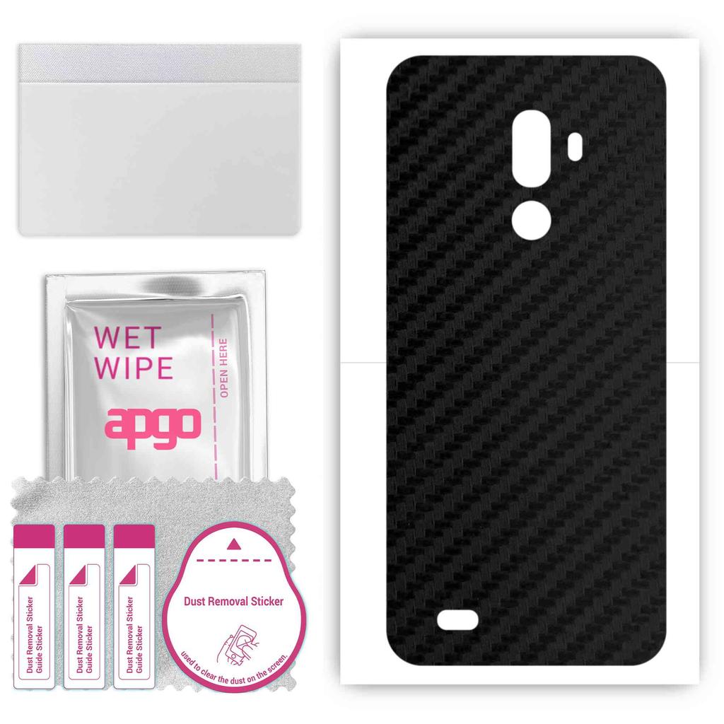 apgo Protective Skin Sticker for the Back Compatible with Oukitel Y1000 Pro, Wrap Film, Foil, Vinyl - Pattern Carbon Black