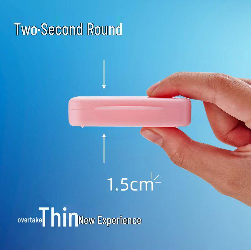 Screw-Free Cap Colored Contact Lens Case - Press-Type Double Case, Cute Ins Girly Design.