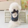 Bear Striped Dog T-shirt Summer Thin Pet Pullover Creative Pet Vest Four Seasons