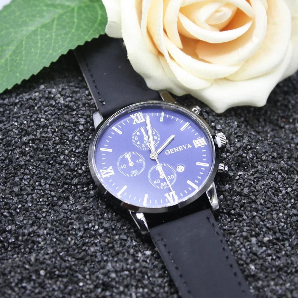 5 шт. Новые мужские кварцевые часы с браслетом, циферблатом, водонепроницаемым циферблатом, минутной шкалой, в комплекте для занятий спортом, бега на открытом воздухе