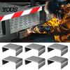 Stake Pocket for Trailer 6Pcs Heavy Duty Steel Weld on Pockets And Truck Bed, Fits Standard Utility Railing Mount 2x4 Stakes, Cargo Pile Slot
