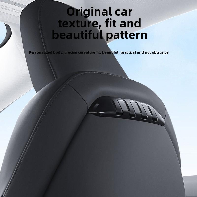 For Tesla 2017-2024 Model 3 Y Car Seat Hidden Hooks Purse Bag Hanger Back Seater Headrest Bracket Hanger Car Accessories