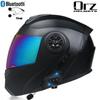 Orz Non Motorcycle Helmet Full Helmet Men's And Women's Dual Lens Electric Vehicle Bluetooth Uncover Half Helmet And Seasonal Helmet