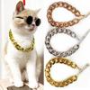 Pet Collar Necklace Jewelry Large Gold Chain