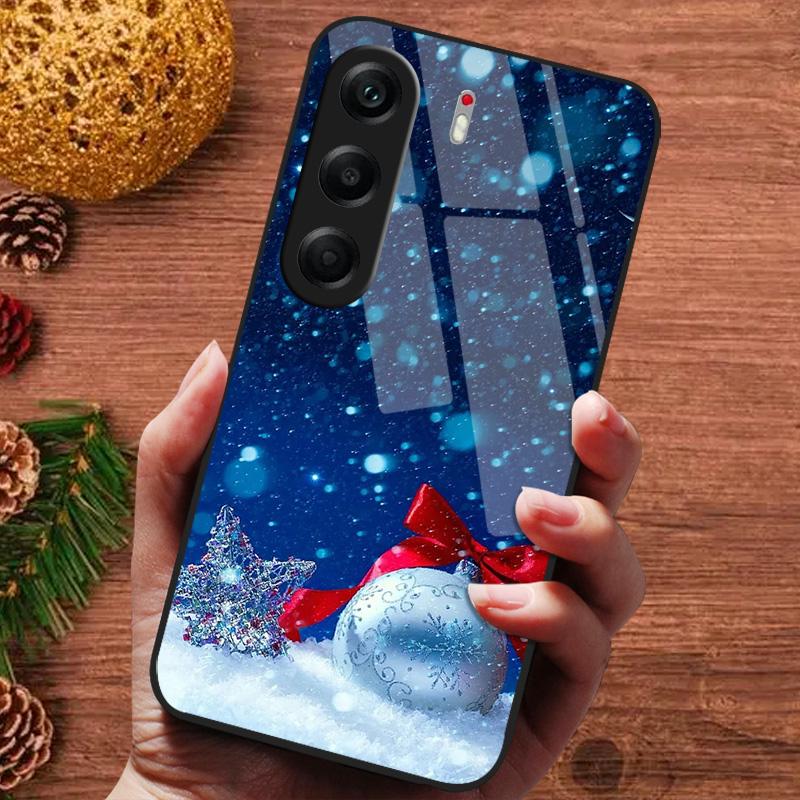 Рождественская Расписная Крышка Для Tecno Camon 40 Pro 5G 4G 30S Pro Camon 20 Pro Чехол Закаленное Стекло Fundas Чехол Для Телефона Camon40 4G