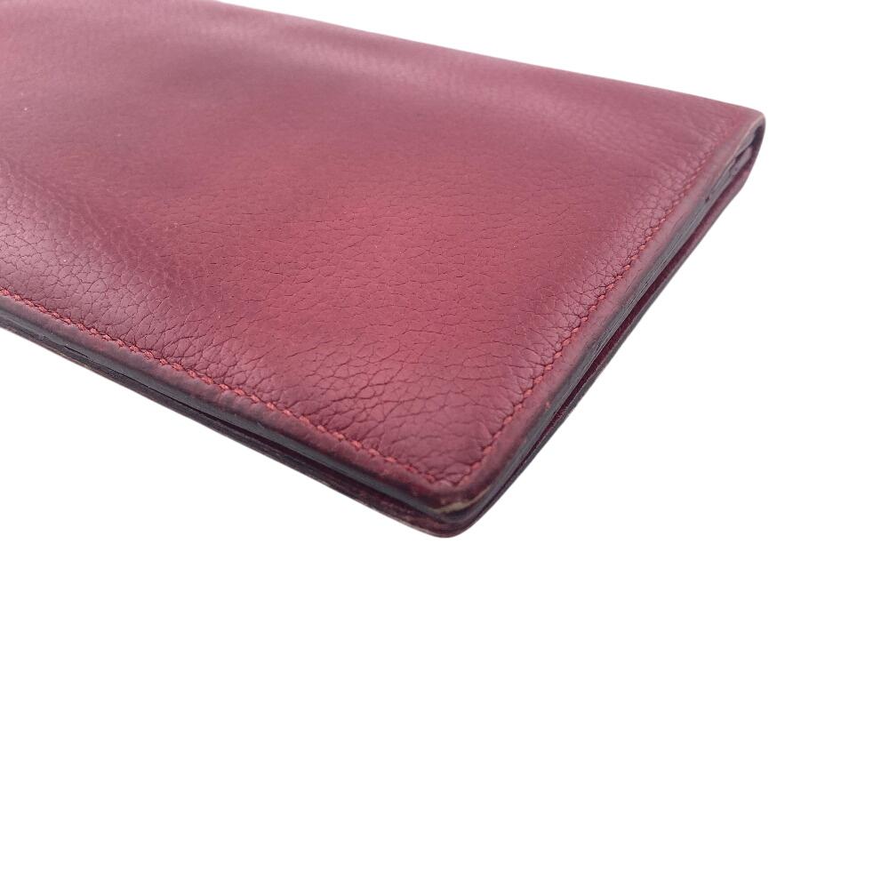 Hermes Складной кошелек Длинный кошелек 2016 Evercolor MC2 Fleming Кошелек Rouge grena Evercolor Б/у