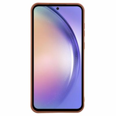 Для Samsung Galaxy A55 5G Чехол Кожаной Текстуры ТПУ Ударопрочная Защитная Накладка для Телефона