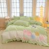 Lace Princess Wind Four-piece Set Washed Cotton Bed Sheet Quilt Cover Embroidered Small Fresh Bedding
