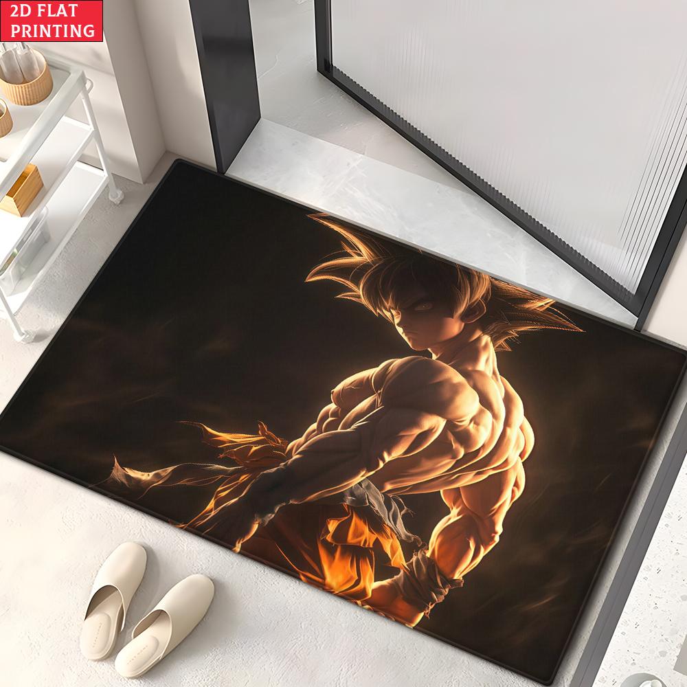 Anime Martial Arts Tournament Doormat,2D Print Absorbent Floor Mat,Entrance Rug for Bathroom Living Room Kitchen Home Decor Gift