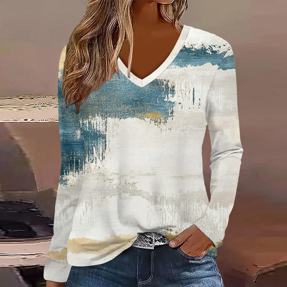 Fashion Streetwear 3D Digital Printed Women's Long Sleeved T-shirt