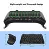 Keyboard for PS5 Edge Controller with Green Backlight, Bluetooth 3.0 Mini Portable Message Keypad Chatpad, Built-in Speaker & 3.5mm Audio Jack
