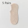 5 Pairs Boat Socks Men's Shallow Mouth Invisible Socks Spring and Summer Mesh Breathable Sweat Anti-odour Boneless Cotton Socks