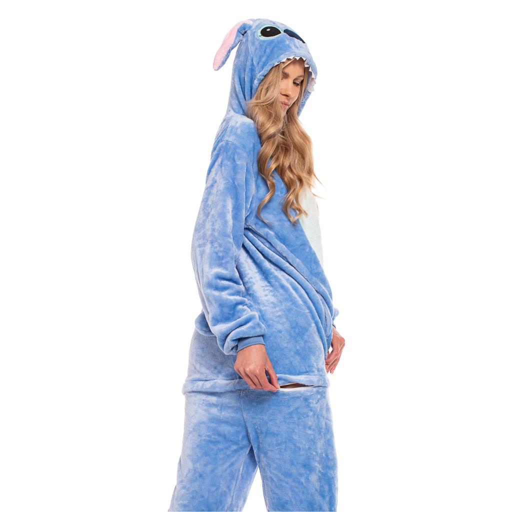 Piżama damska kombinezon kigurumi onesie kostium stich niebieski 145-155 s