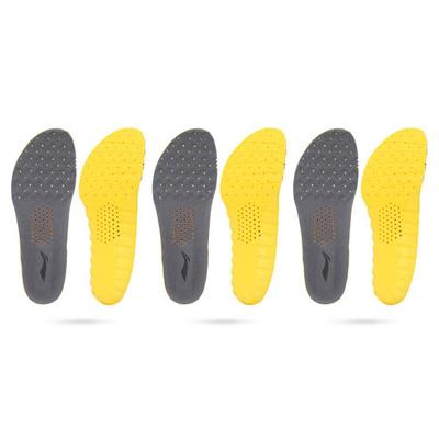 Li Ning Бадминтон Спортивная серия Ультрамягкие высокоэластичные впитывающие пот дышащие амортизирующие 3 пары унисекс обувь черный желтый AXZS002-1