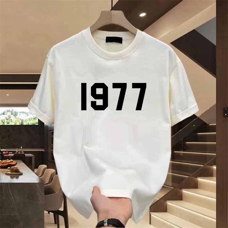 Ретро Цифровая 1977 Чистый Хлопок Печатная Модная Унисекс Футболка