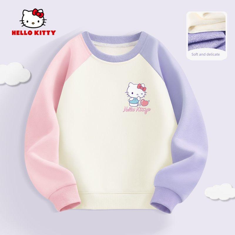 Детская толстовка Hello Kitty 2026 Новая весна Детский топ Весенняя одежда для детей Тонкий топ