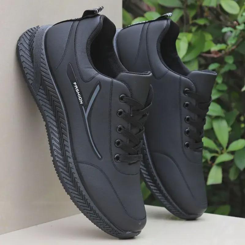 Men's Waterproof Leather Winter Running Shoes with Extra Warmth