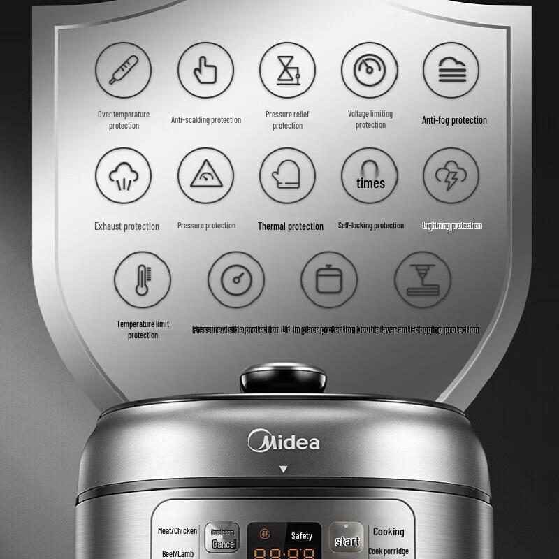 Midea Многофункциональная электрическая скороварка, штепсель CN (адаптер в комплекте)