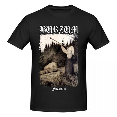 Burzum Унисекс Футболка Смешная Футболка Короткий Рукав Круглый Вырез Футболки 100% Хлопок 4XL 5XL Одежда