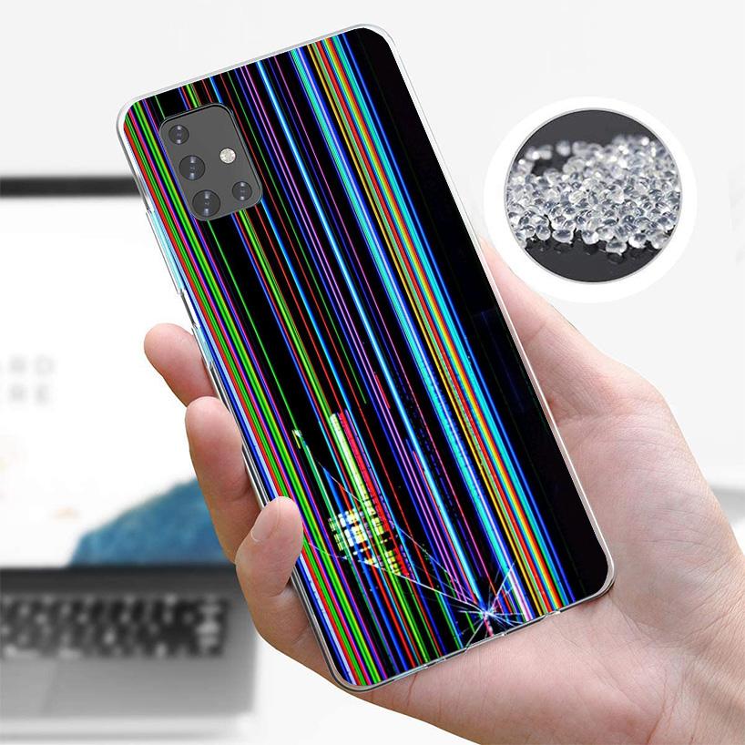 Broken Phone Screen Phone Case For Samsung Galaxy A52 A32 A22 A12 A02S A50S A30S A51 A31 AA71 Note 20 Ultra 10 S10 Plus Galaxy A