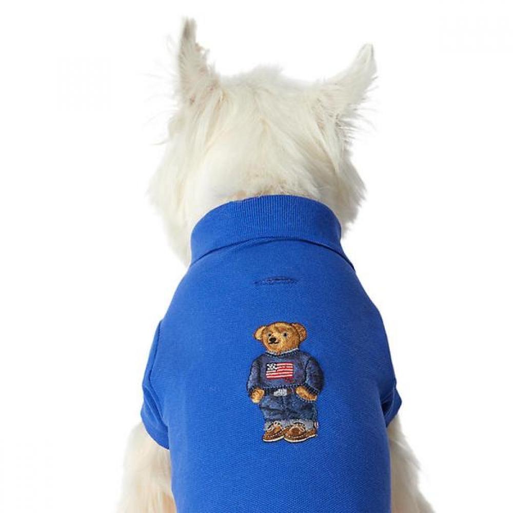 Ralph Lauren Polo Bear Cotton Mesh Dog Polo Shirt Hmpogfthr920019400