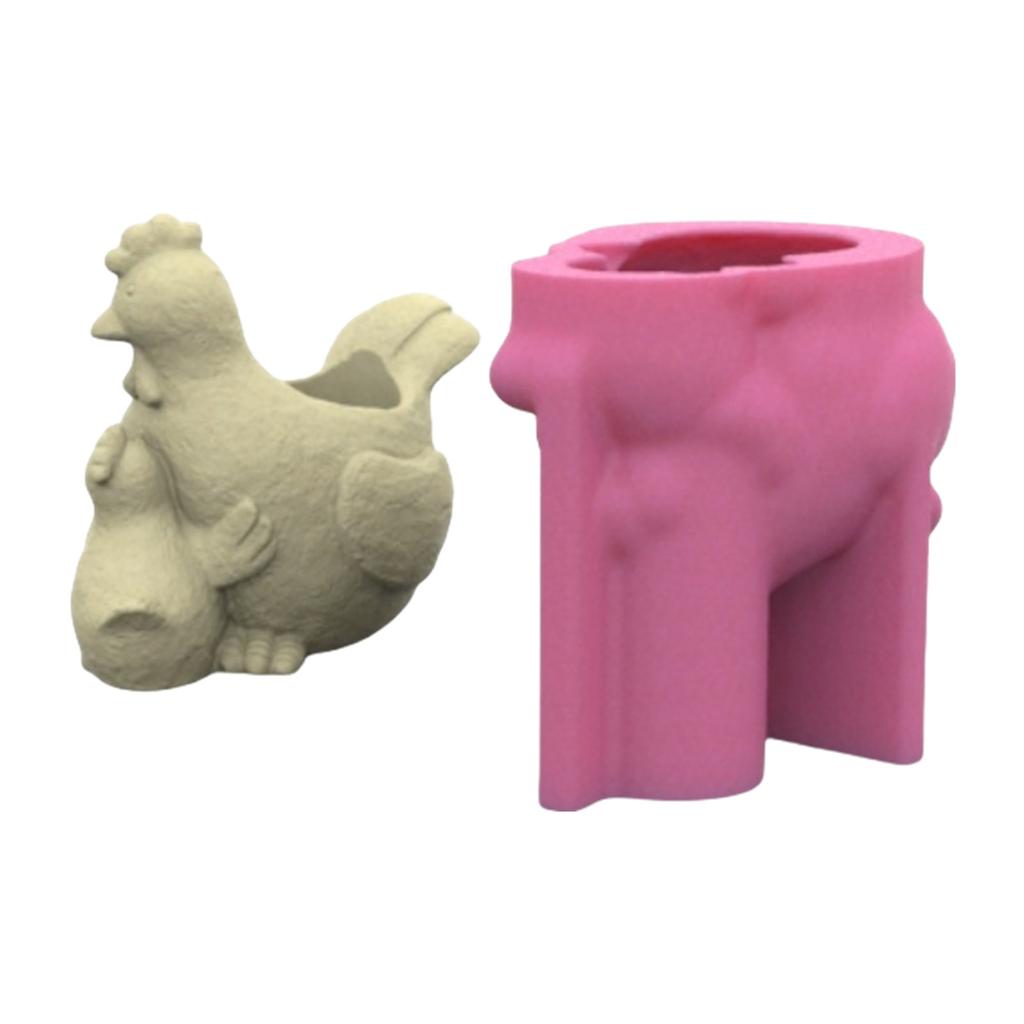 Силиконовые формы для ваз, форма для подставки для ручек, силиконовая форма в форме курицы, форма для силиконового цветочного горшка, силиконовая текстура для изготовления вазы, цветочного горшка вручную