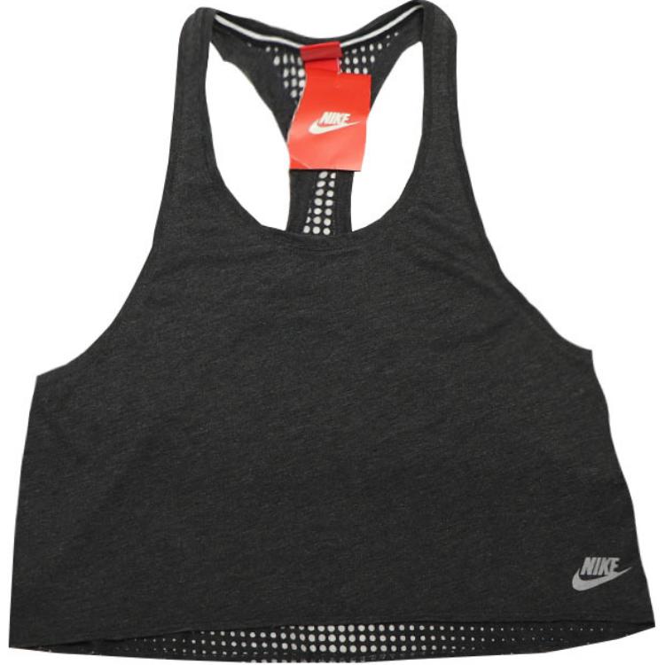 Nike Блейзер Свободный дышащий универсальный жилет Женские топы Темно-серый 644346-011