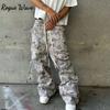 RogueWave Stylish Multi-pocket Camouflage Cargo Pants American Retro Straight Leg Loose Casual Pants Harajuku Style Hip Hop Y2k Trousers