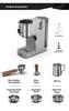 HiBREW H13 Semi-automatic Coffee Machine, Dual Boiler System with 20-Bar Pump Pressure, Multi-function Brewing Modes, Adjustable Drip Tray