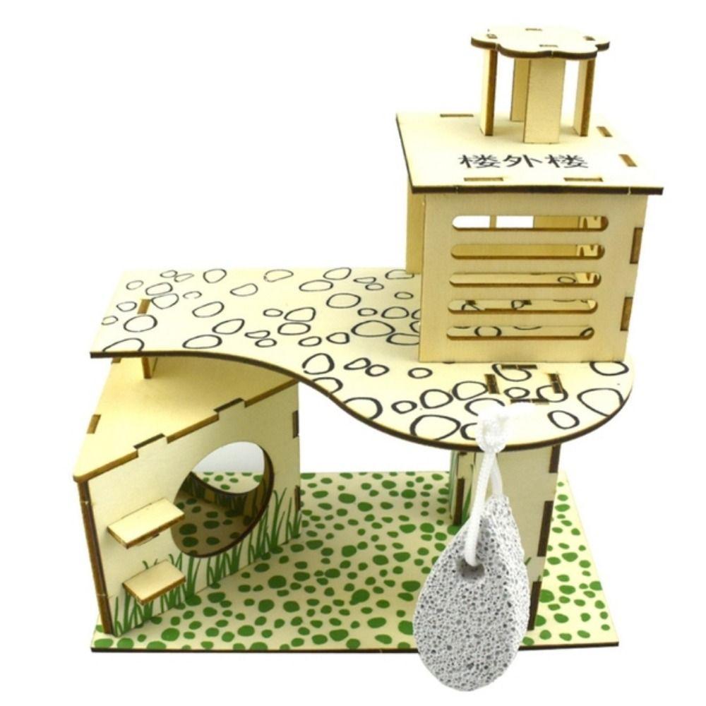 Gerbils Hedgehog Removable Guinea Pigs Hamster House Rat Playground Platform Small Animal Habitat