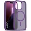 Protective Case - BOOLING - for iPhone 16 Pro - Silicone and PC - Shockproof - Matte Dark Purple