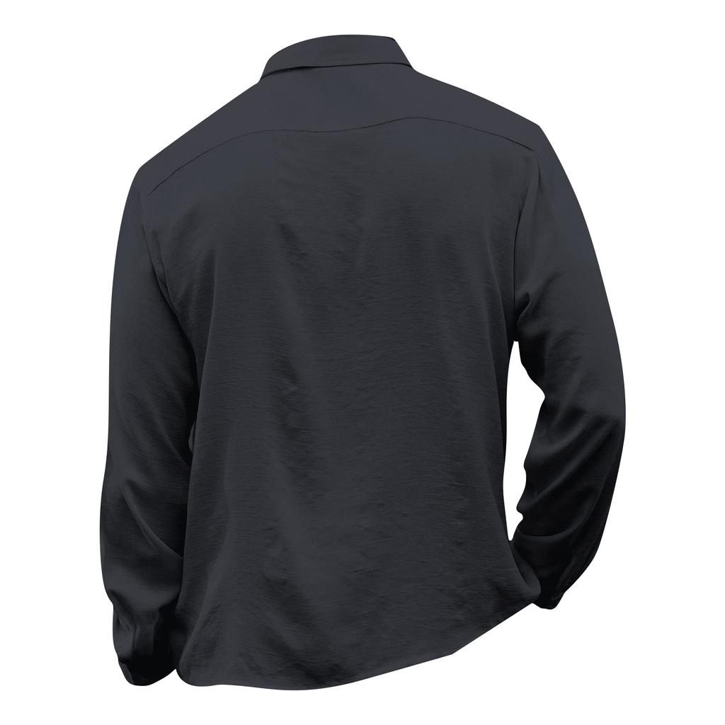 Дизайнерские весенне-летние мужские повседневные хлопковые льняные рубашки с длинным рукавом, свободные рубашки