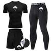 Mens Compression Athletic Base Layer Set Running Gym Basketball Training Quick Dry Tight Fit