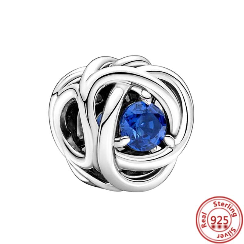 Новый 12 Созвездие Месяца Цвет Вечности Круг Подвеска Подходит Оригинальные Подвески Браслет Из Бисера Стерлингового Серебра 925 DIY Ювелирные Изделия