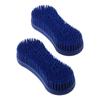 2PCS Plastic Equestrian Massage Tool Lightweight Horse Cleaning Grooming Brush Easy To Handle