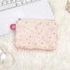 Ins Style Flower Coin Purse Cartoon Rabbit Clutch Bag Lipstick Earphone Sundries Storage Bag Wallet Pouch Mini Makeup Bag