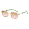 2026 Trendy Fashion Sunglasses Unisex Vintage Gradient Irregular Square Frame Green/Gray/White Options UV400 Protection