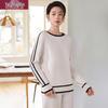 Yu Zhaolin Women's Long Sleeve Crew Neck Knit Pullover