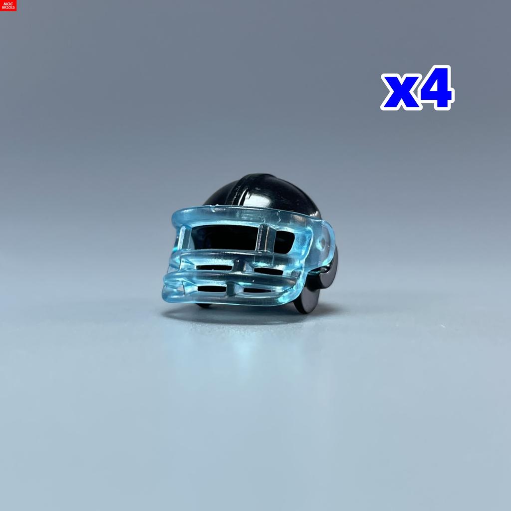 MOC Bricks 30170 30171 Pilot helmet Headgear Visor goggles 4cm Figure Wear DIY Building Blocks Toys Birthday Gifts