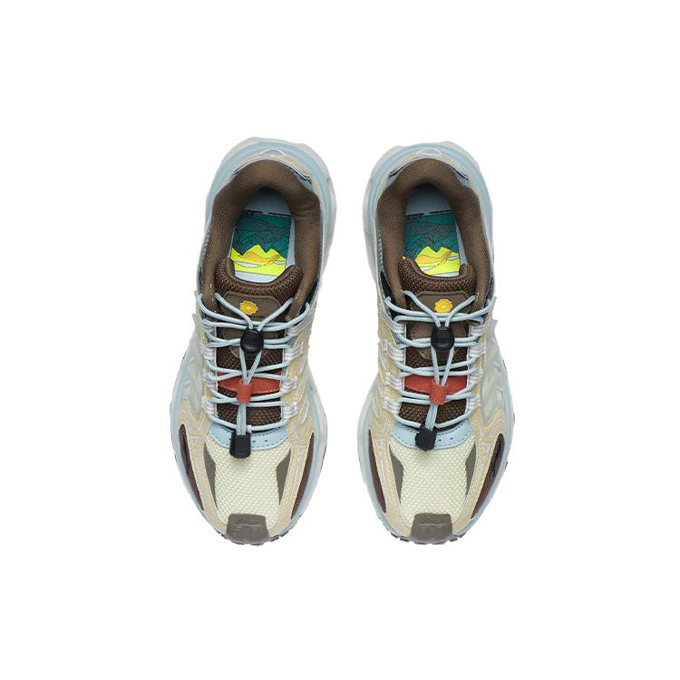 Женские кроссовки для бега Li Ning Mountain Color, низкие, цвет Солнечный желтый/Туманно-серый зеленый AGLR294-2