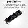 M.2 NVME PCIE to SATA3.0 6Gbps 6 Port Expansion Card Hard Drive Extended PCIE Adapter Card For Monitoring