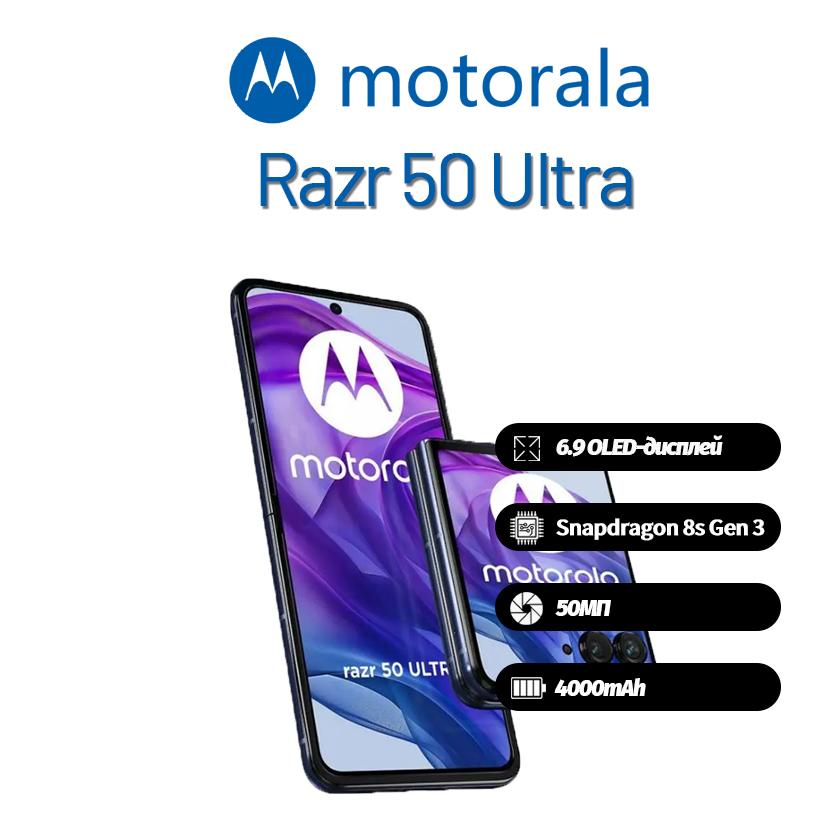 Motorola Смартфон Moto Razr 50 Ultra поддерживает Nano-SIM+eSIM, Совершенно новый
