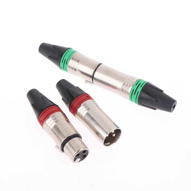 1Pc Pin Xlr Plug Jack Male / Female Microphone Connector Mic Adapter Xlr Cable Terminal Audio Wire Connector