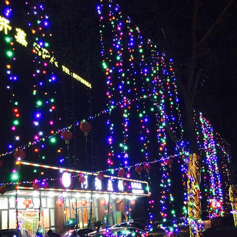 Водонепроницаемые светодиодные гирлянды с пультом управления, полноцветные, для Рождества, дней рождения, свадеб и патио