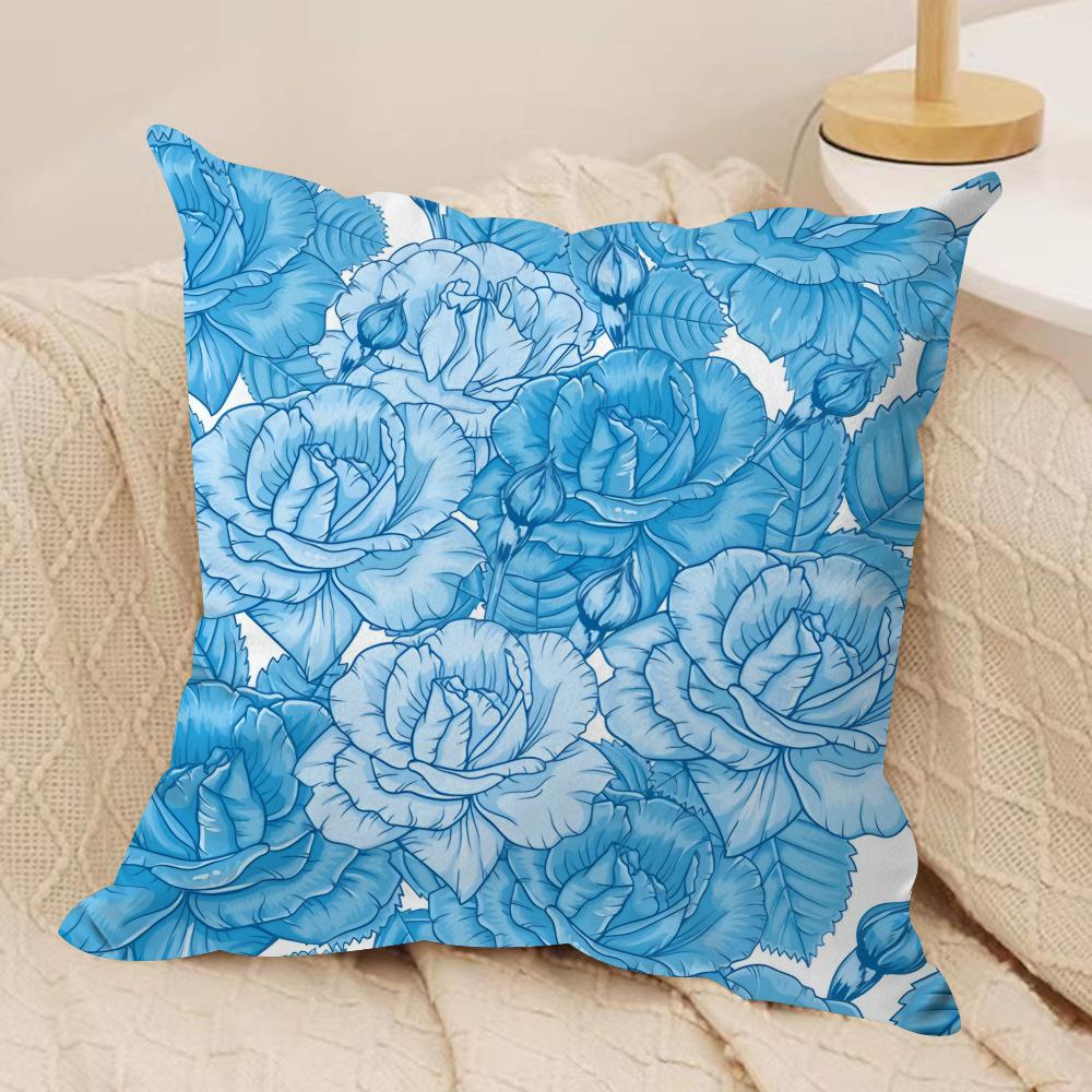 Vintage Rose Cushion Cover Soft Plush Fabric DoubleSided Printed Cushion Covers for All Seasons Modern HomeDecor Gift