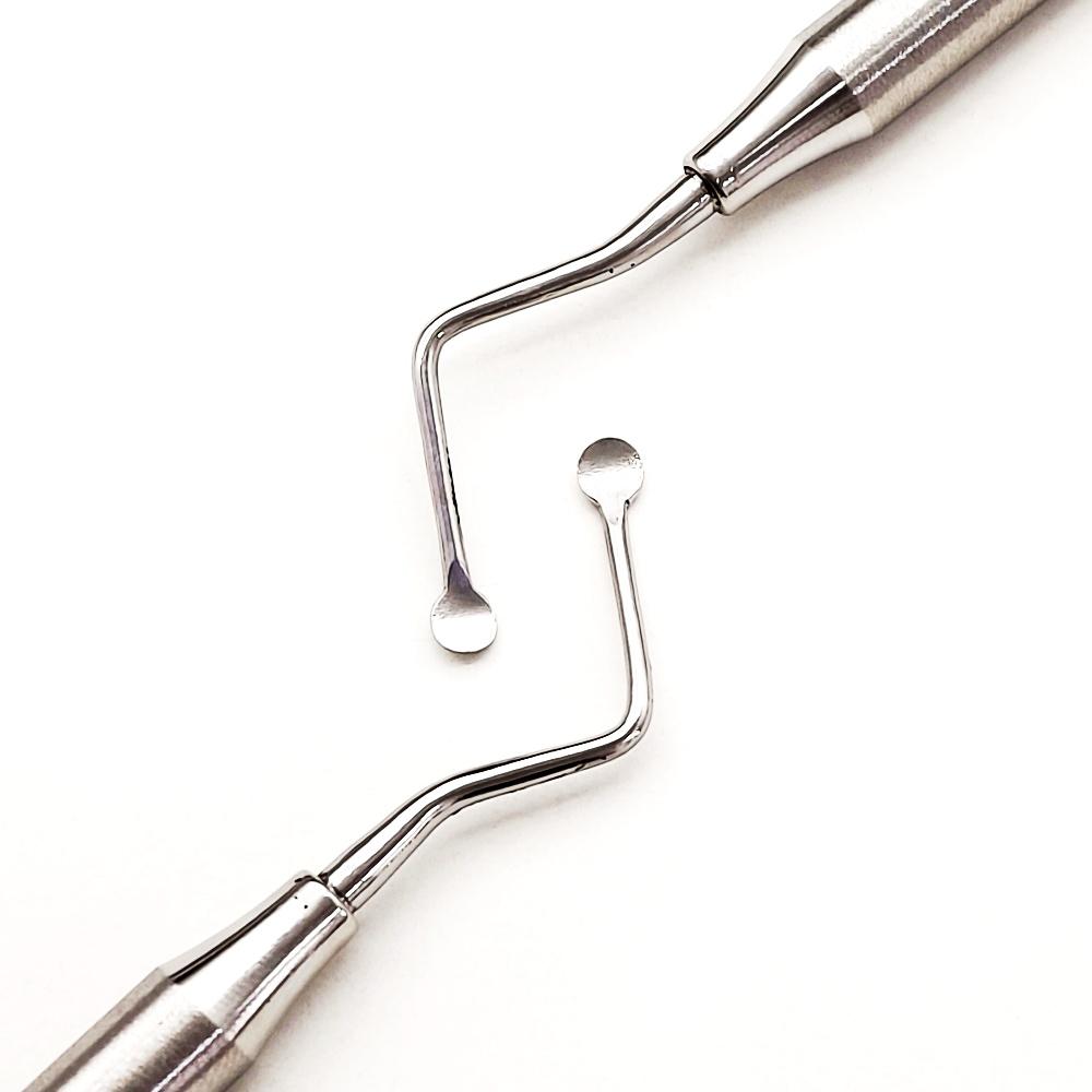 Зубной имплантат, хирургический экскаватор, ложка 4 мм/6 мм, уход за полостью рта, восстановительный инструмент для полости рта, хирургические инструменты с круглым наконечником, двойные концы