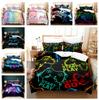 3D Game Controller Printed Bedding Set, Player Bedding and Pillowcases, 2 or 3 Pieces of Ultra Soft and Washable Full Size Home Decoration