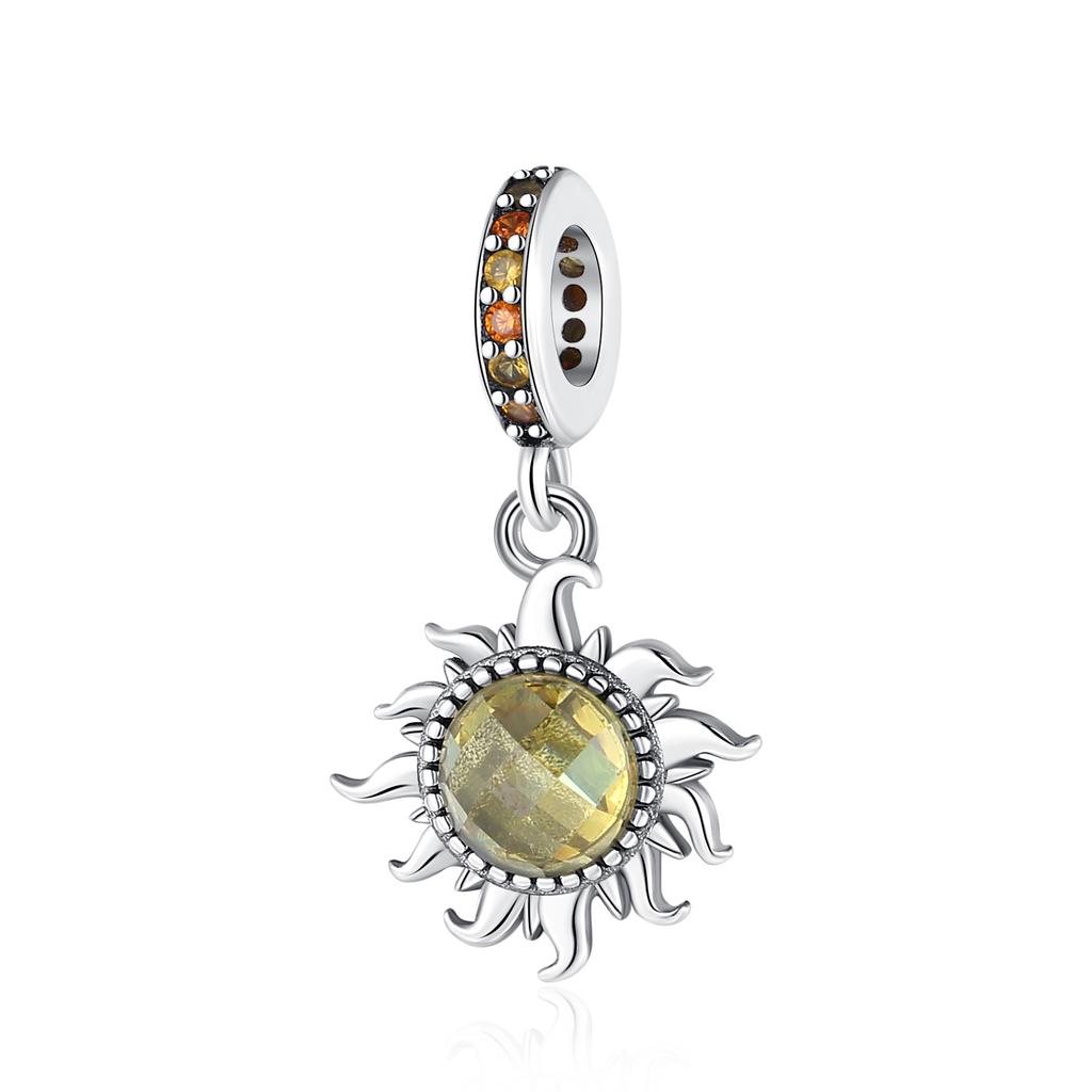 Оригинальные Медные Разноцветные Шармы Солнце Луна и Звезда Бусины Серьги Подвески Подходят для Браслета Ожерелья DIY Ювелирные Изделия Подарок