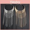 Multi Retro Fashionable Layer Tassel Design Women Metal Necklace Sweaters For