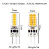 Mini Dimmable G4 LED Silicone Crystal Light Bulbs AC/DC 12V-24V 3W 5W 2835 SMD Cold Warm Neutral White Replace Halogen Lamp
